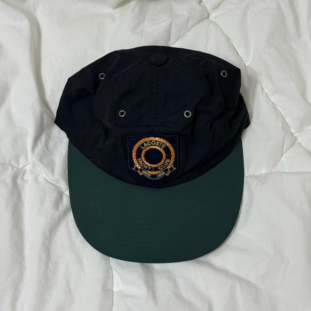 라코스테 빔즈 요트클럽 블랙 6패널 볼캡