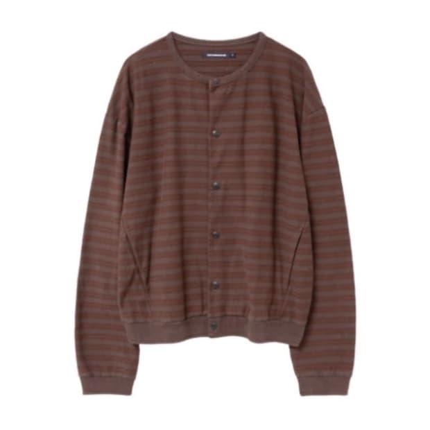 해칭룸 스트라이프 브라운레드 가디건 size 3