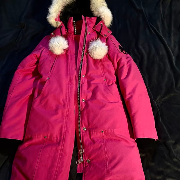 Moose Knuckles Pink Fur Jacket