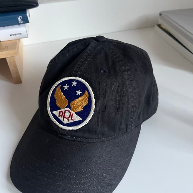 폴로 더블알엘 워시드 블랙 모자