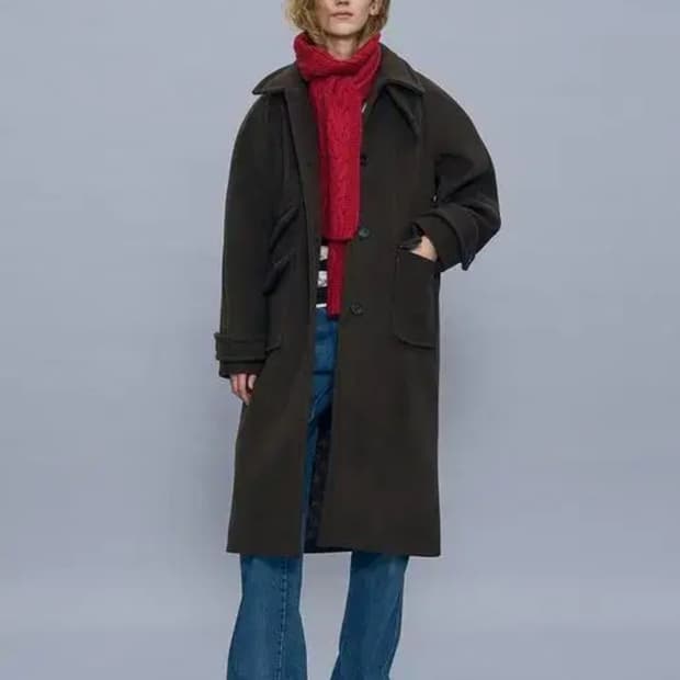 파르티멘토 우먼 발마칸 코트 브라운 free