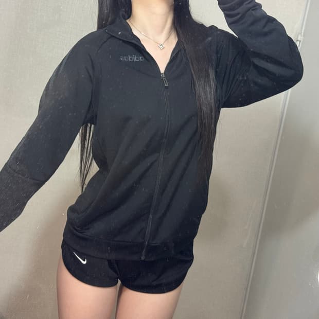 아디다스 영어로고 삼선 져지집업 