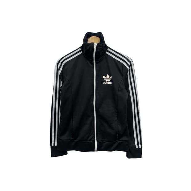 아디다스 빅로고 트레포일 검정 유로파 트랙탑 져지