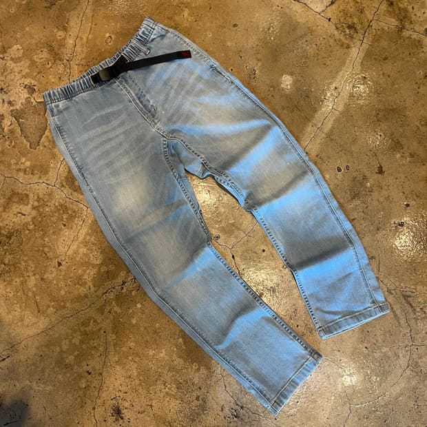 Gramicci  스트레이트 데님 벨티드 팬츠