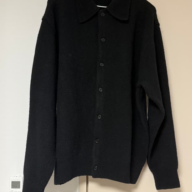 브라운야드 알파카 카라 가디건 