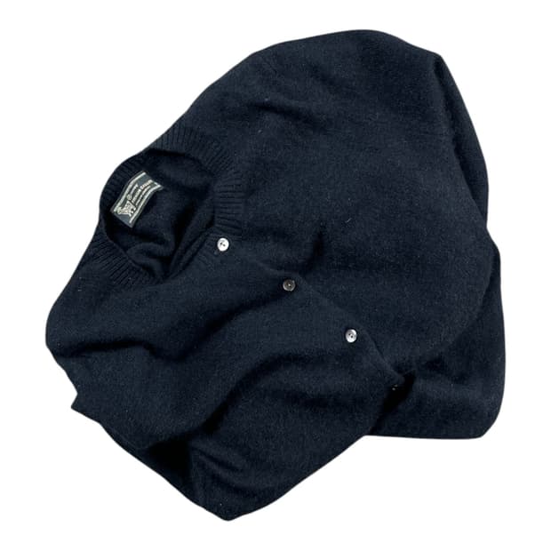 100% Cashmere 검정 가디건 