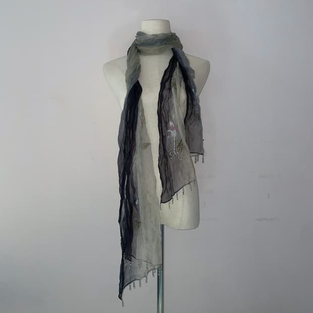 빈티지 스카프 실크 스카프 페어리 히피그런지 모리걸 그런지페어리