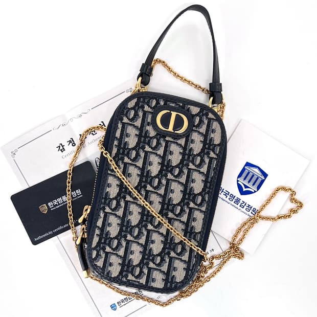 디올 오블리크 30 몽테인 폰 홀더 체인 크로스백 (S2114UTZQ)