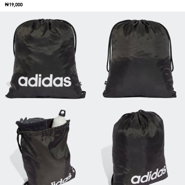 아디다스 리니어 짐색 블랙