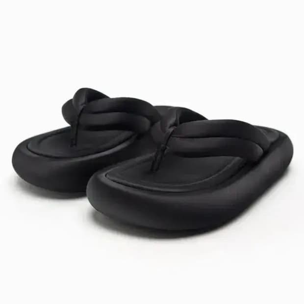 자라패브릭샌들 자라패딩쪼리 35(225-235) 3600/110/800