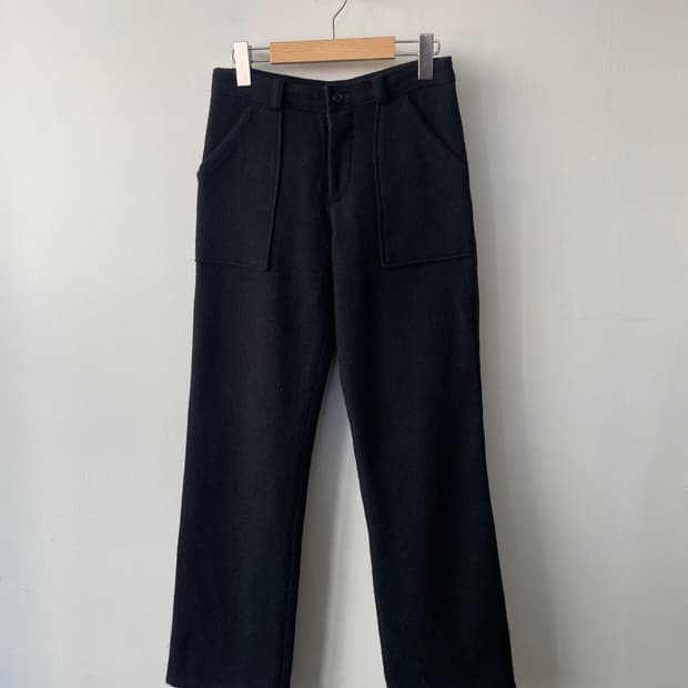vintage low rise heavy wool pants