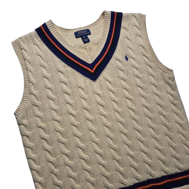 [XL(18-20)] 폴로 랄프로렌 크리켓 케이블 니트베스트