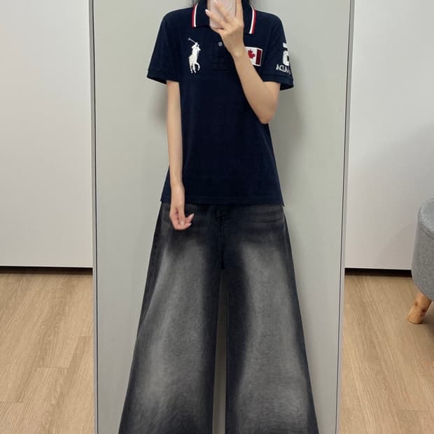 폴로 랄프로렌 빅포니 치프키프 캐나다 네이비 카라 반팔 티셔츠
