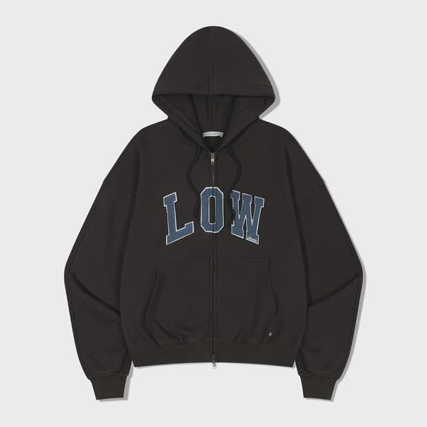 로우클래식 로우 소프트 스웻 집업 후디 차콜 L (새상품)
