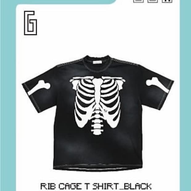 스키즘인듀싱 Rib cage 티셔츠 블랙