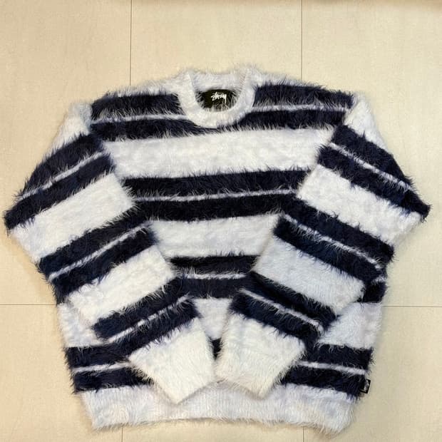 스투시 헤어리 스트라이프 스웨터 판매