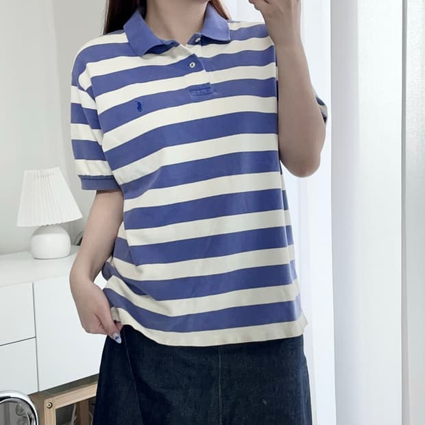 [정품] 폴로 블루포니 단가라 반팔카라티 [ L ]