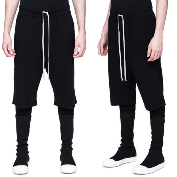 릭오웬스 19SS 다크쉐도우 Astaire Pod 쇼츠 블랙