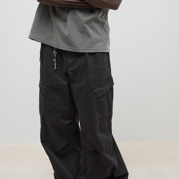 해칭룸 밀팬츠 워시드 블랙 3