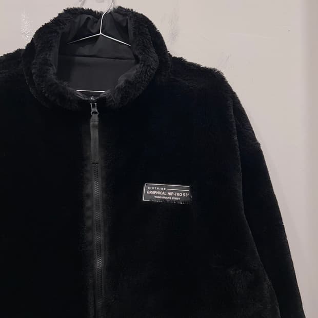 디스트나인 리버시블 모헤어 플리스 자켓