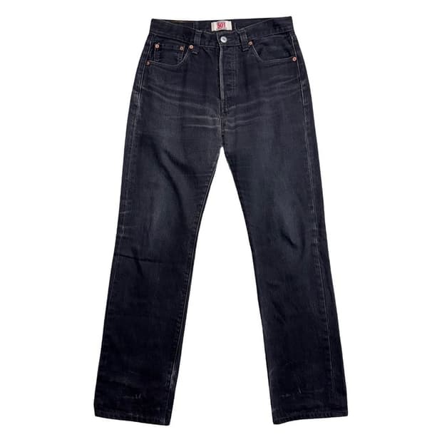 LEVI'S 501 빈티지 워싱 흑청 데님 팬츠 W 30 L 33