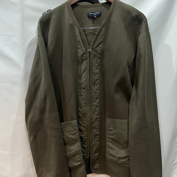 꼼데가르송 옴므 카키 가디건 L