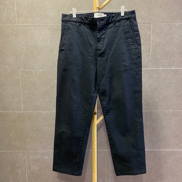 COACH 코치 뒷밴딩 블랙진 면바지 (M)