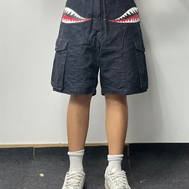 프린팅 카고 하프 팬츠 xxl