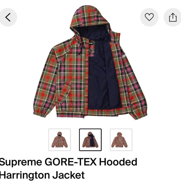 슈프림 고어텍스 후디드 해링턴 자켓 