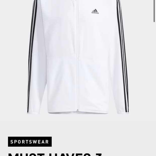 아디다스 3선 바람막이 2XL