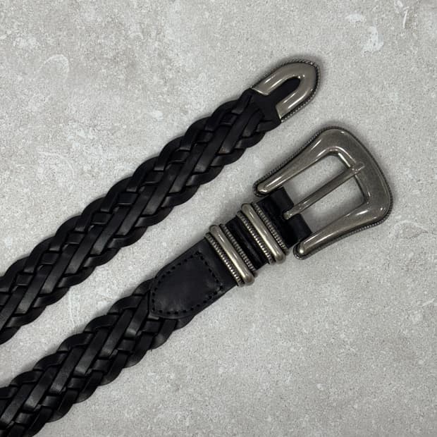 슬릭 메쉬 이태리 카프스킨 소가죽 웨스턴 벨트