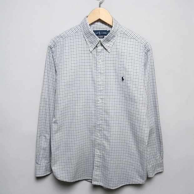 100 Polo 폴로 랄프로렌 체크 셔츠 화이트