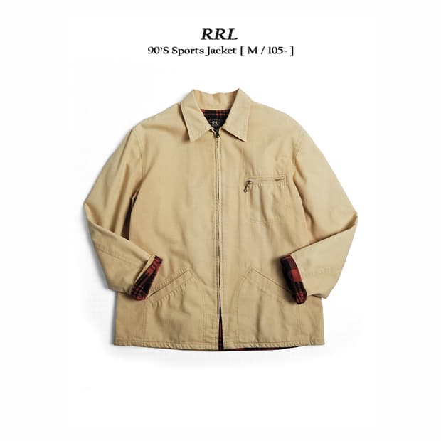 RRL 90s 캔버스 스포츠 자켓 베이지 M사이즈 더블알엘