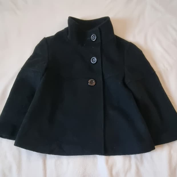 빈티지 모리걸 하구미 갸루 블랙 코트