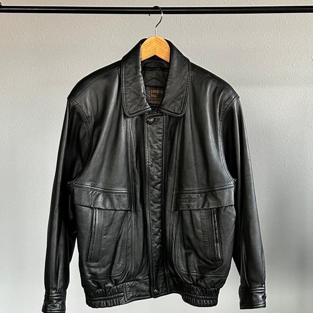 [M]런던포그 90s 양가죽 레더 봄버 자켓