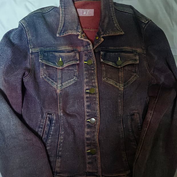 일본 빈티지 레드 데님 자켓