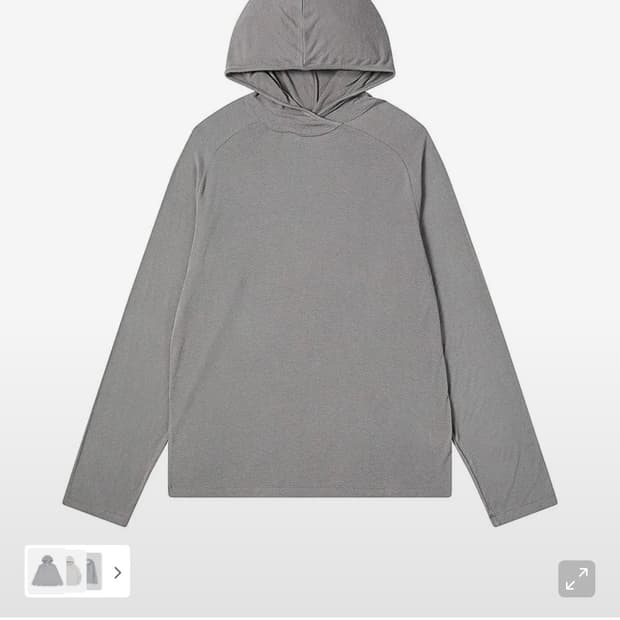 러드 레이어드 후드 그레이 M