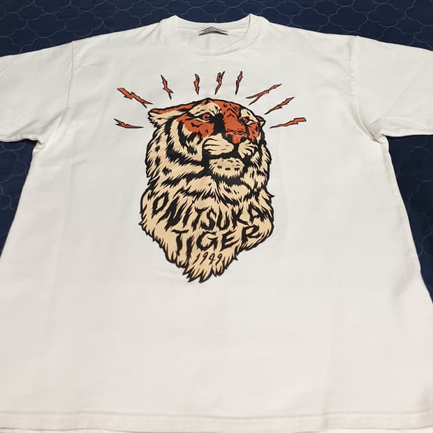 (단종매물) 오니츠카타이거 1949 타이거 반팔티 화이트 (L)