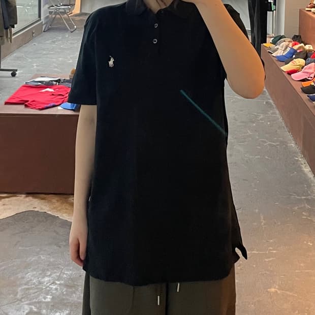 폴로 랄프로렌 블랙 카라 반팔 H2573