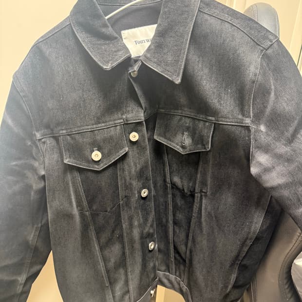 토니웩 스웨이드 데님트러커자켓 xl 판매해요