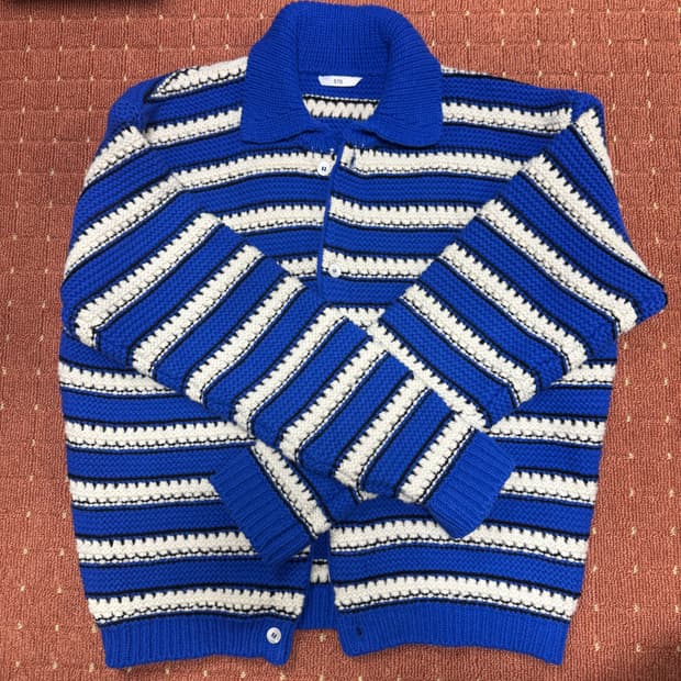 stu 스트라이프 블루 가디건 m사이즈