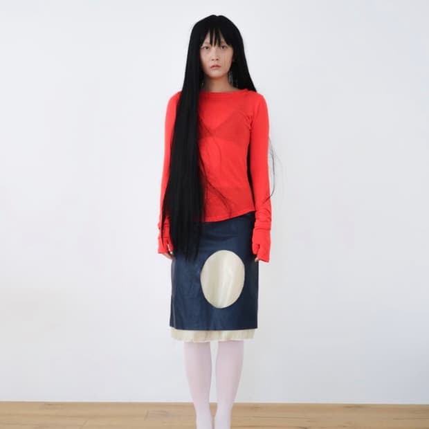 Punctum test o skirt on green M