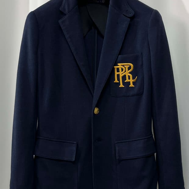 여성 폴로 랄프로렌 RL67라펠 금장 2버튼 코튼 블레이저 자켓