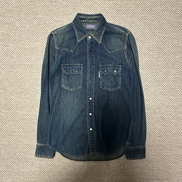 BLUE BLUE japan made denim shirt