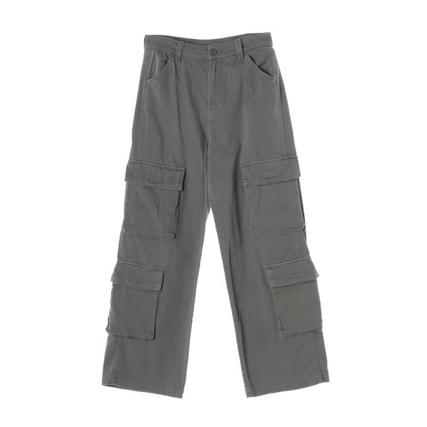H&M DIVIDED 그레이 와이드 카고팬츠