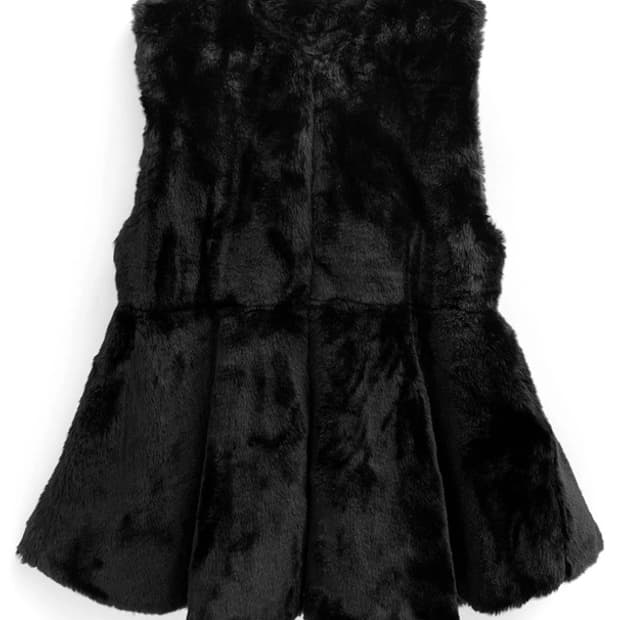 Grl 그레일 프리지아 페플럼 퍼 베스트 양상형갸루일본빈티지