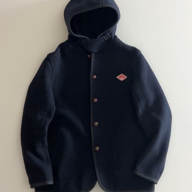 단톤 울 파일 라운드칼라 후드 자켓 36