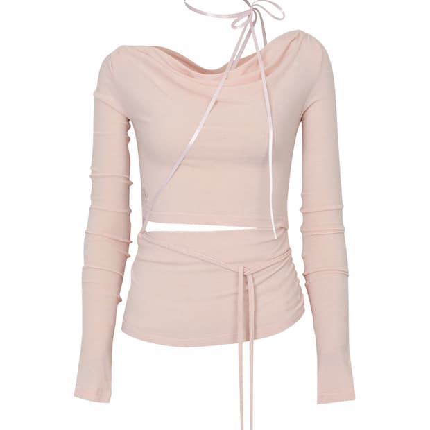 (닝닝 착용) 페인오어플레져 suave top 핑크 수아베 탑 페오플