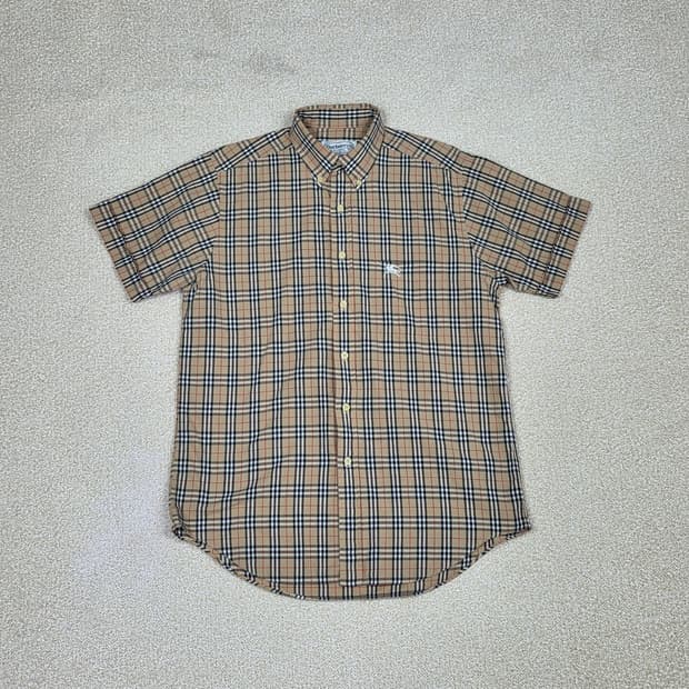 [버버리] 빈티지 노바체크 코튼 반팔 셔츠 | S00113