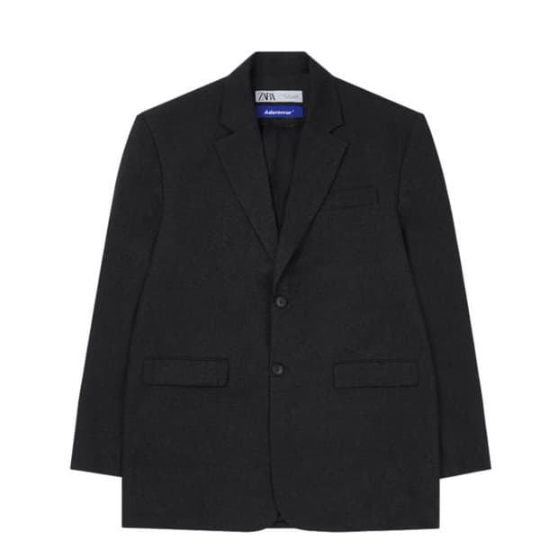 자라 아더에러 오버사이즈 울 블레이저 다크 그레이(m)